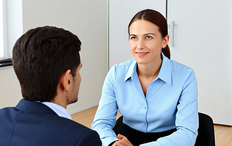 건강코칭 현장 실습 성공 팁 - Empathetic Listening**

"A professional health coach, fully clothed in a modest business casual outf...