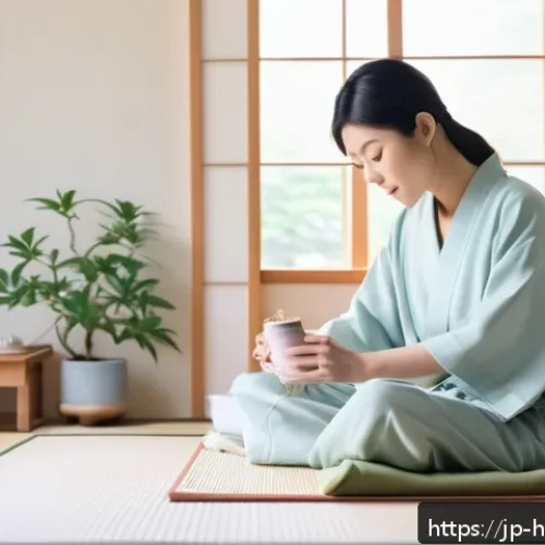 건강코칭 업무와 시간 관리법 - A modern Japanese woman in her 30s efficiently preparing for her day in a tidy, sunlit bedroom with ...